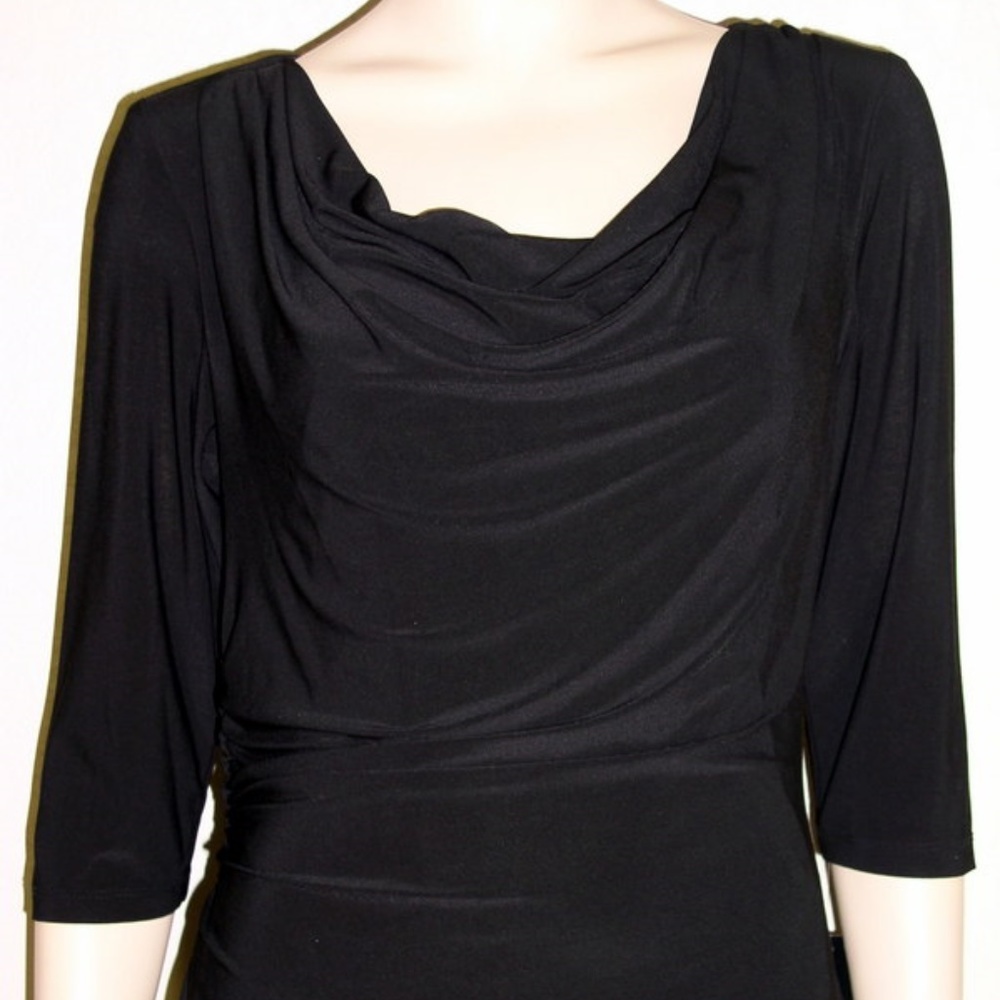 Ronni Nicole NWT Cowl Neck Ruched Jersey Dress